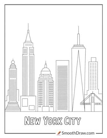 easy new york city coloring pages