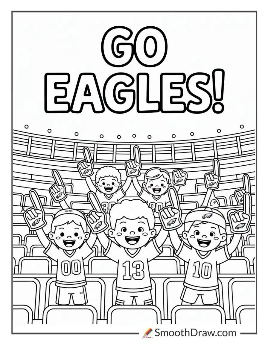 Easy Philadelphia Eagles Coloring Pages