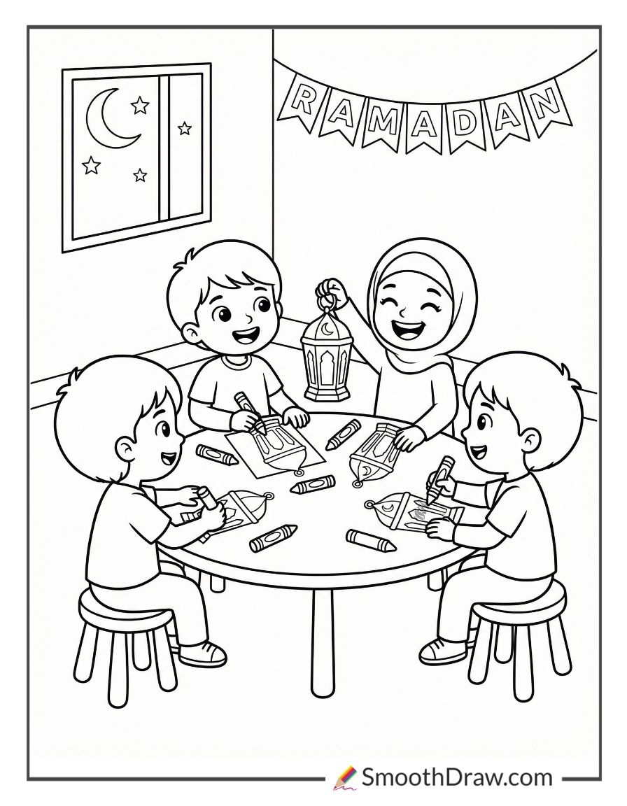 Easy Ramadan Coloring Pages