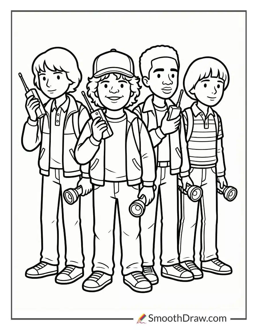 Easy Stranger Things Coloring Pages