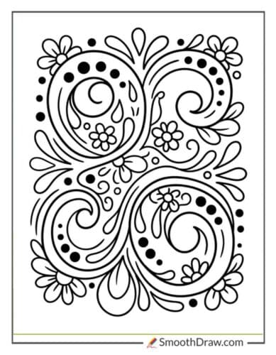 Easy Swirl Pattern Coloring Page