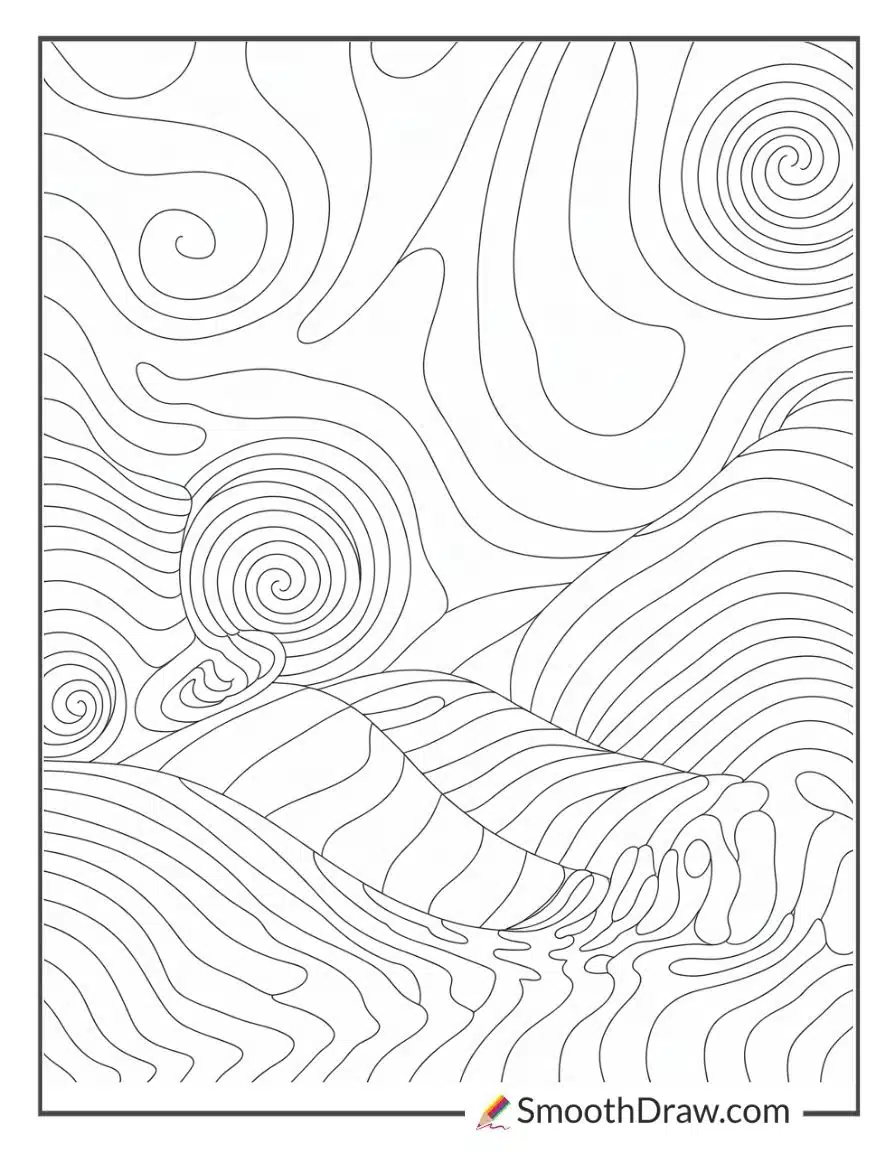 Easy Trippy Coloring Pages