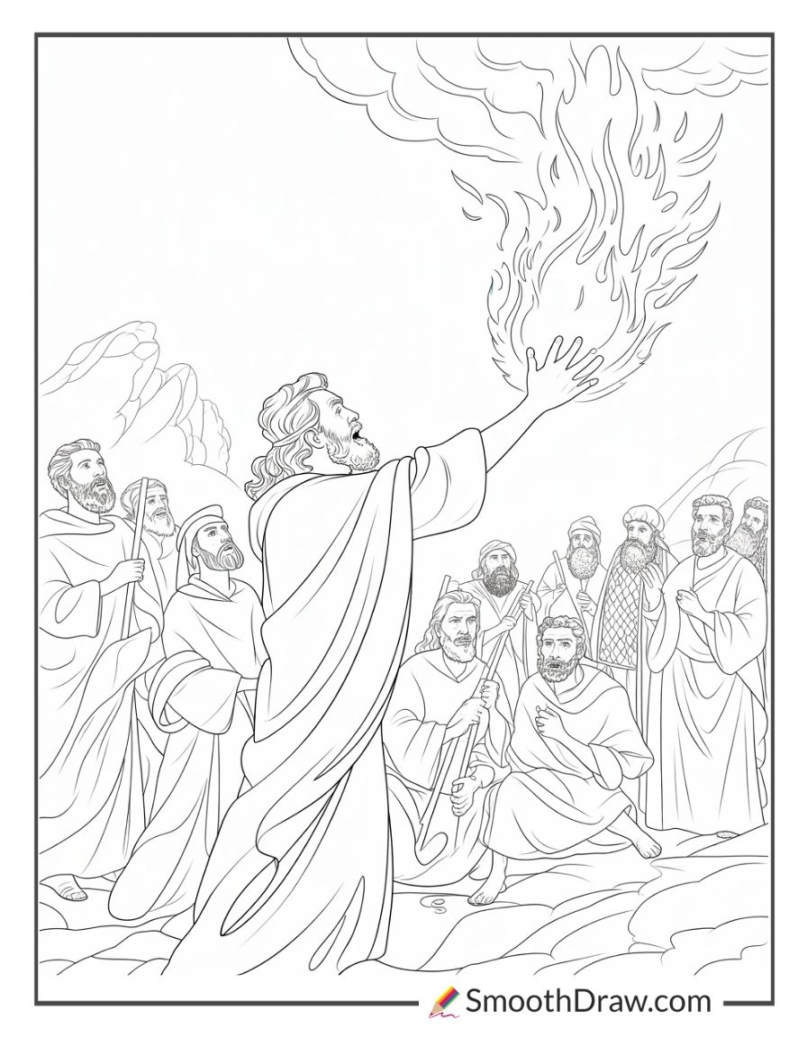 Elijah Coloring Pages For Sunday School
