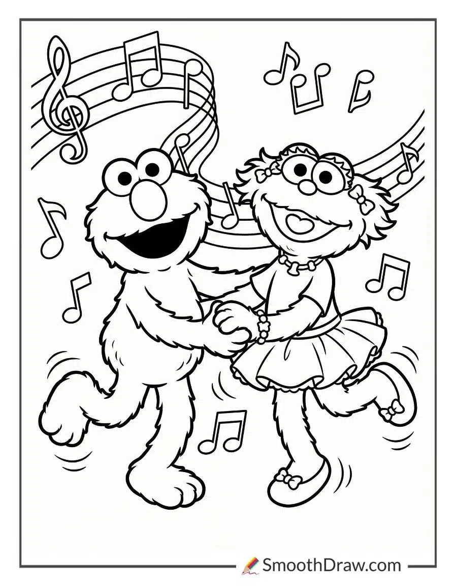 elmo and zoe coloring pages