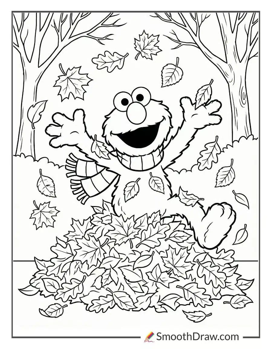elmo fall coloring pages