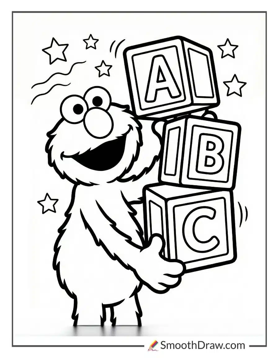 elmo letter coloring pages