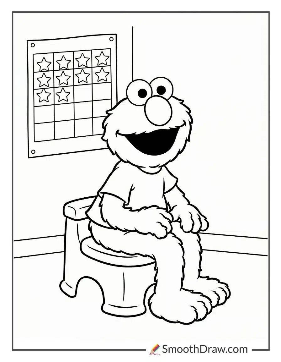 elmo potty coloring pages
