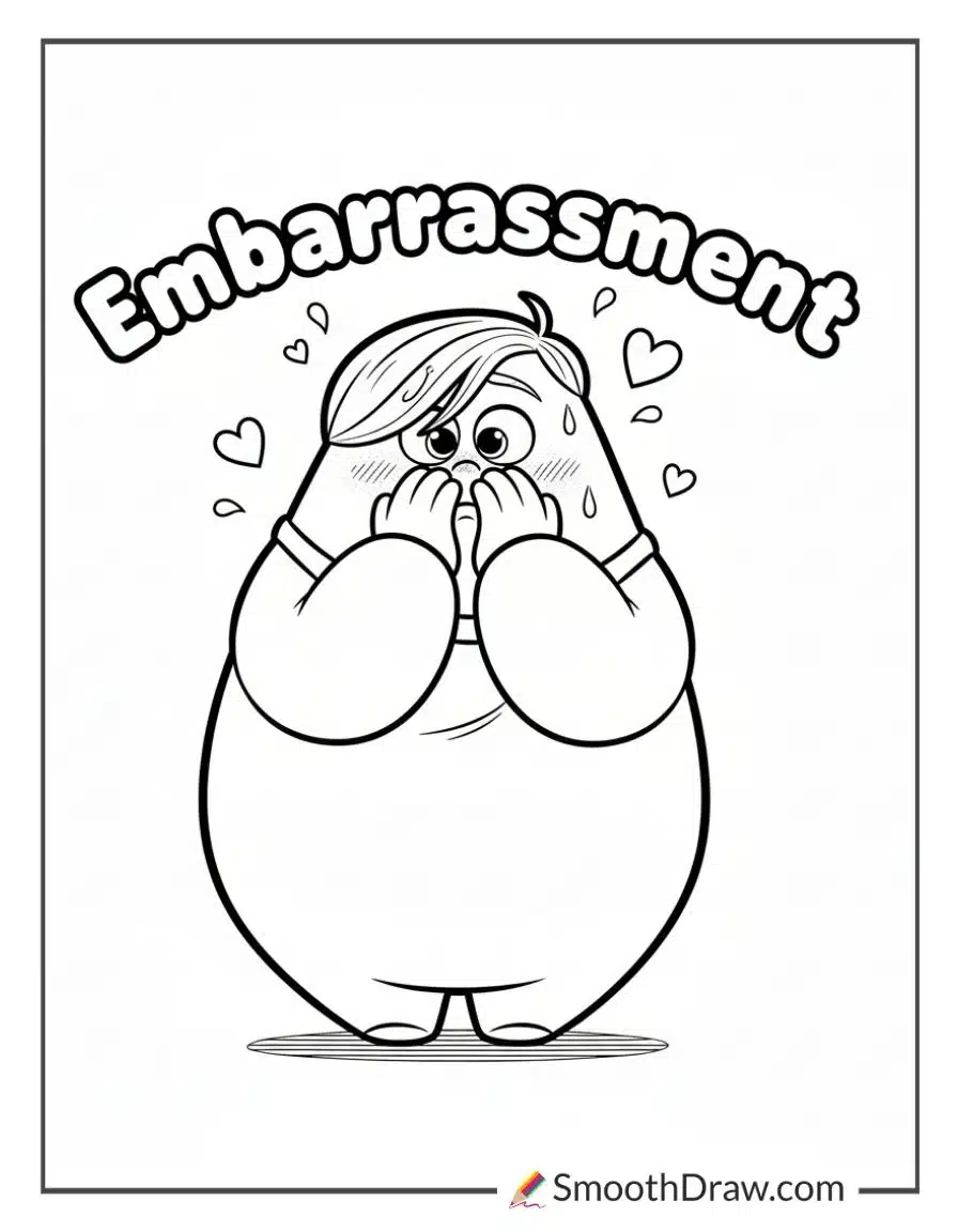 Embarrassment Inside Out Coloring Page