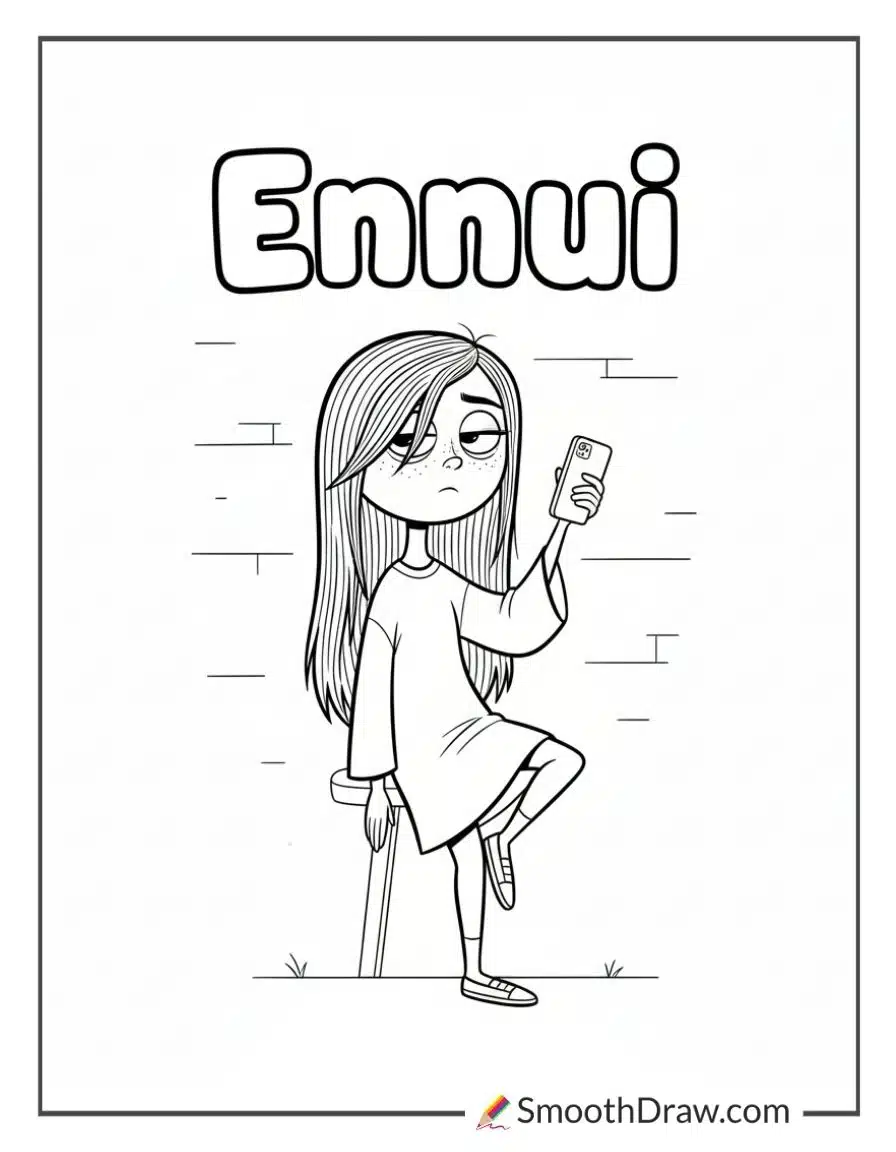Ennui Inside Out Coloring Page