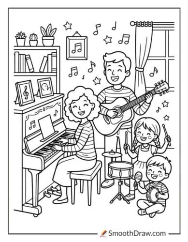 Family Playing Music Together