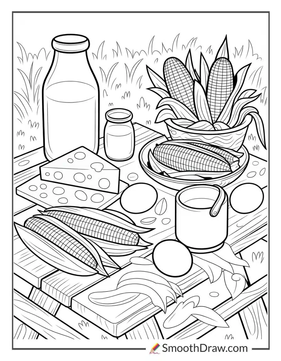 farm food coloring pages
