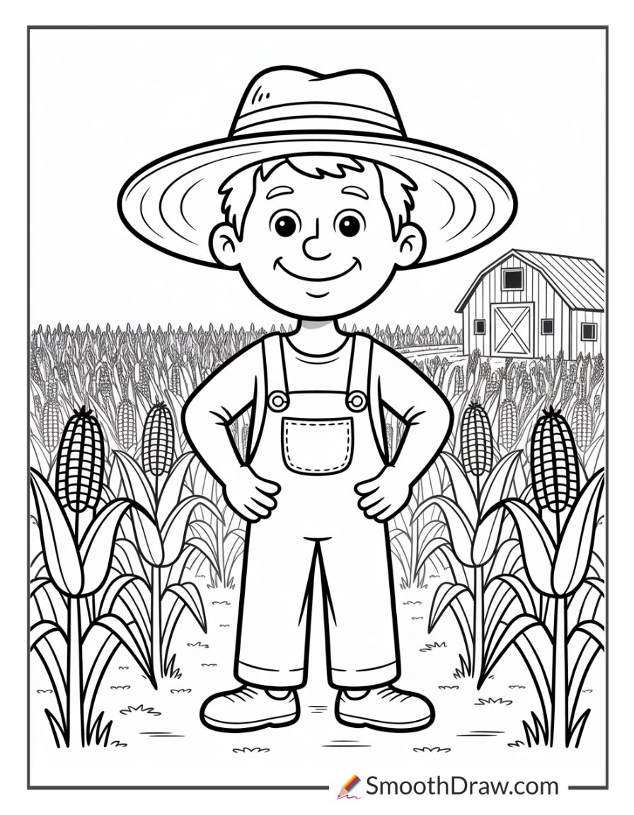 Farmer Brown Coloring Page