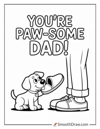 fathers day dog coloring pages