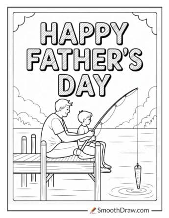 fathers day fishing coloring pages