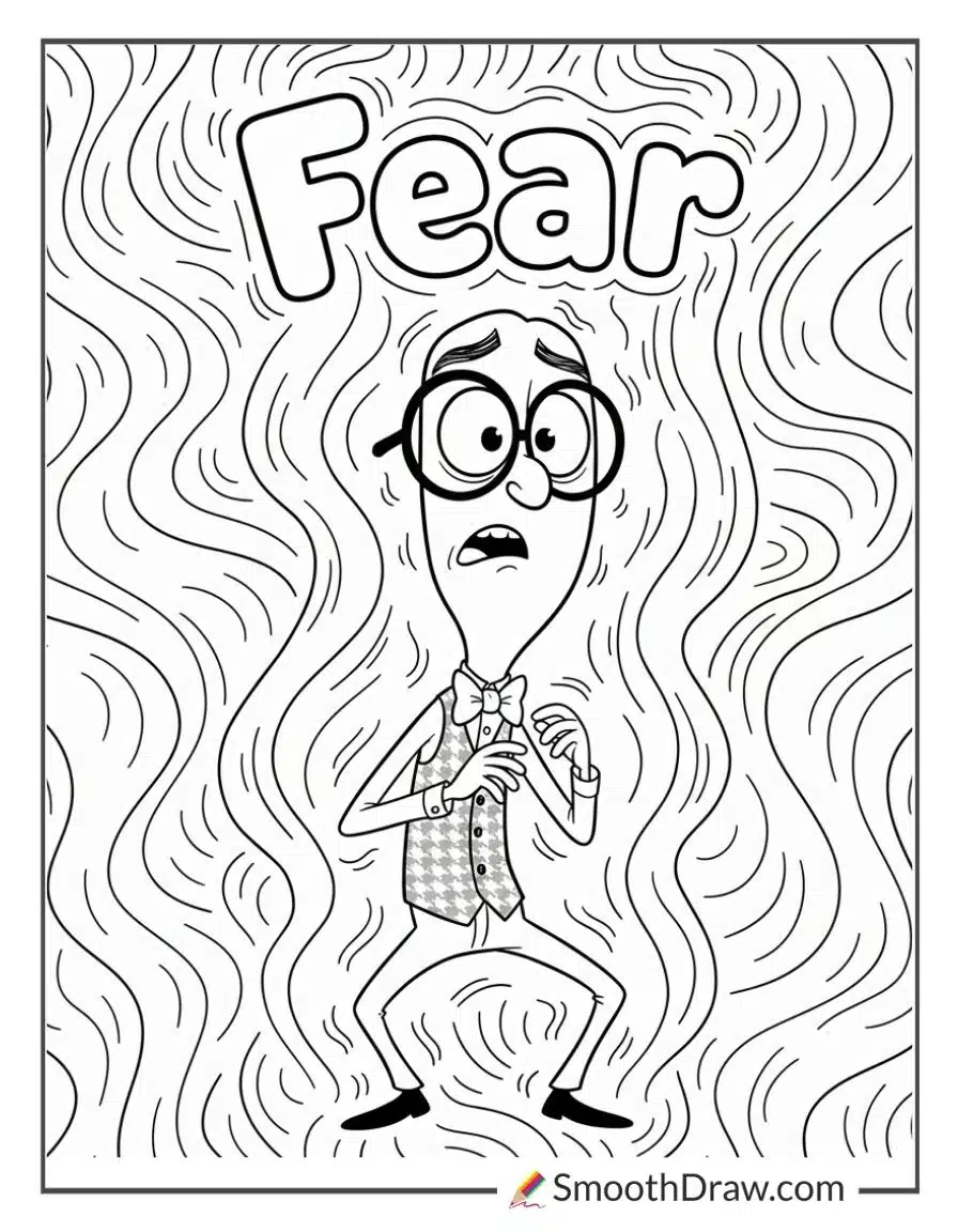 Fear Inside Out Coloring Page