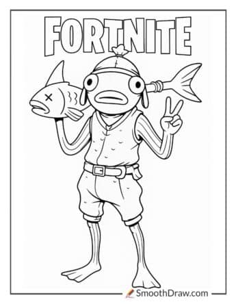 fishstick fortnite coloring page