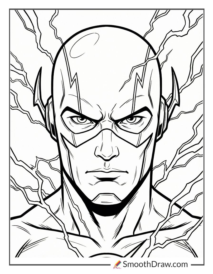 Flash Face Coloring Page