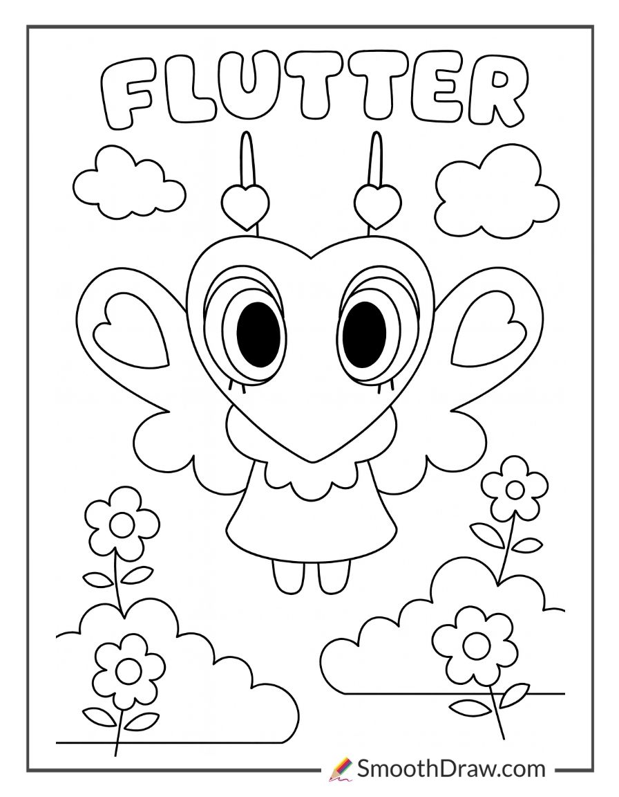 Flutter Dandys World Coloring Page