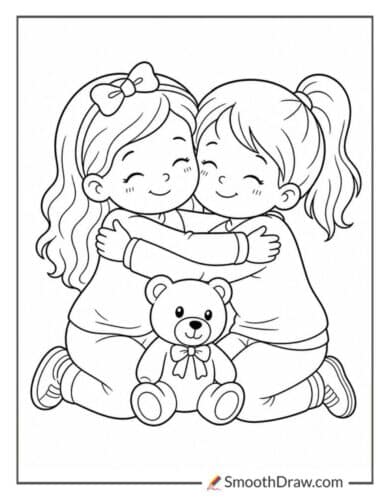 Forgiveness Hug Between Friends