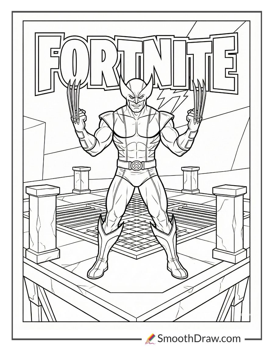 fortnite wolverine coloring pages