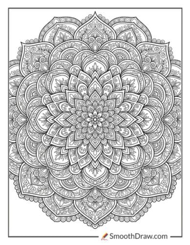 Full Page Stress Relief Mandala Coloring Pages