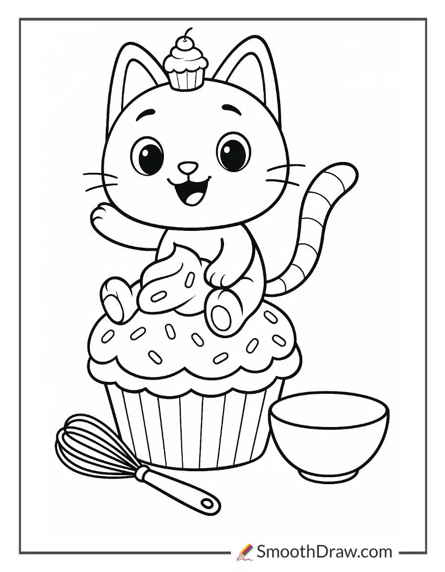 Gabby Cat Dollhouse Coloring Pages
