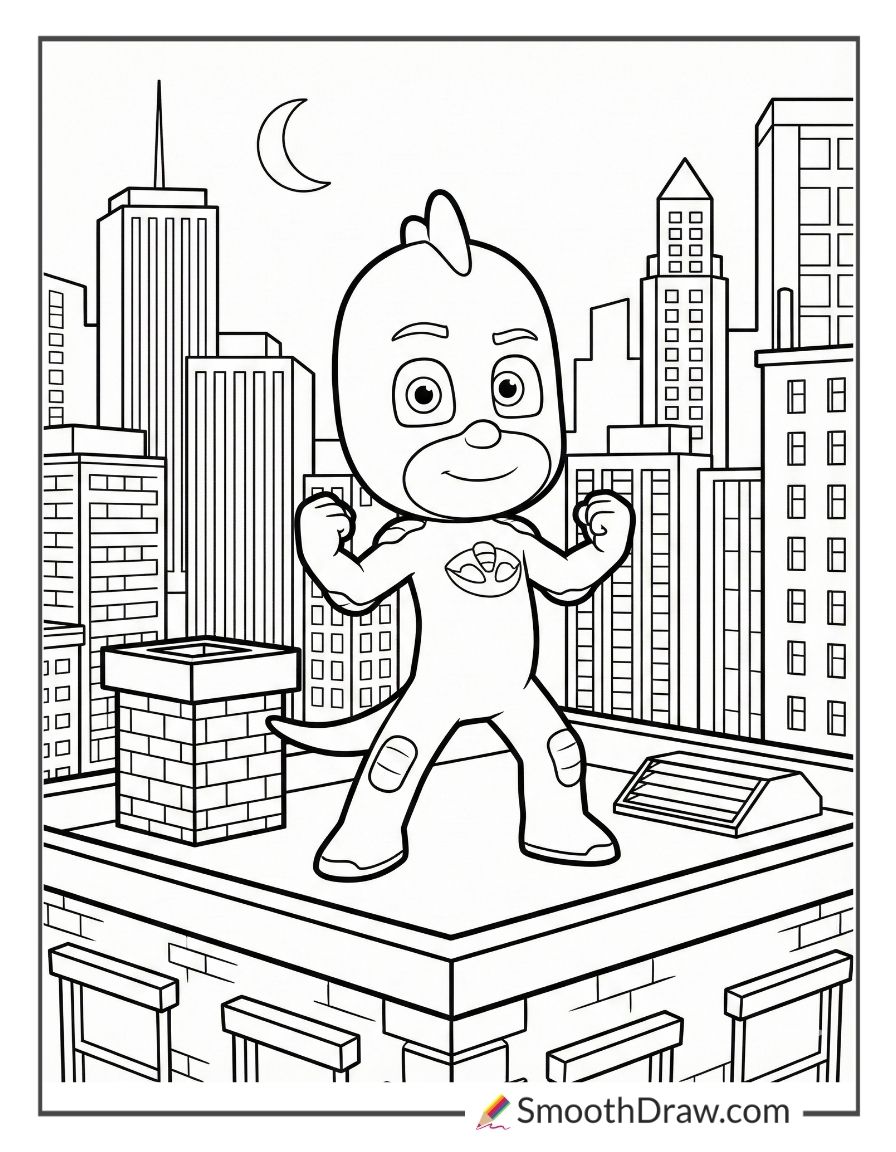 Gekko Pj Masks Coloring Page