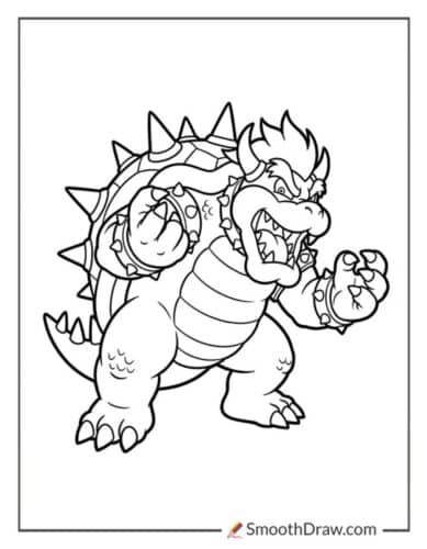 Giga Bowser Coloring Page