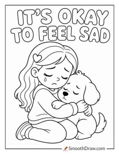Girl And Puppy Hugging