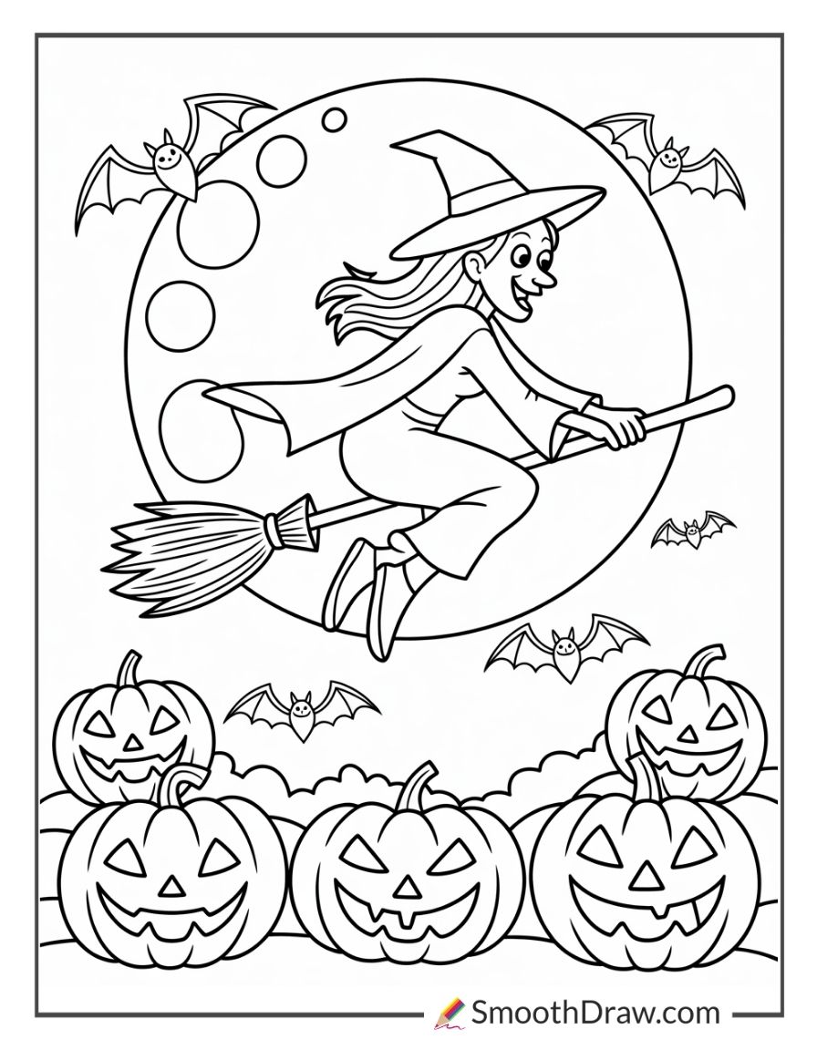 Halloween Flying Witch