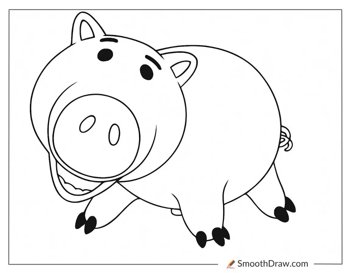 hamm toy story coloring page