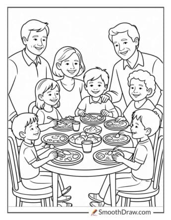 happy family family coloring pages