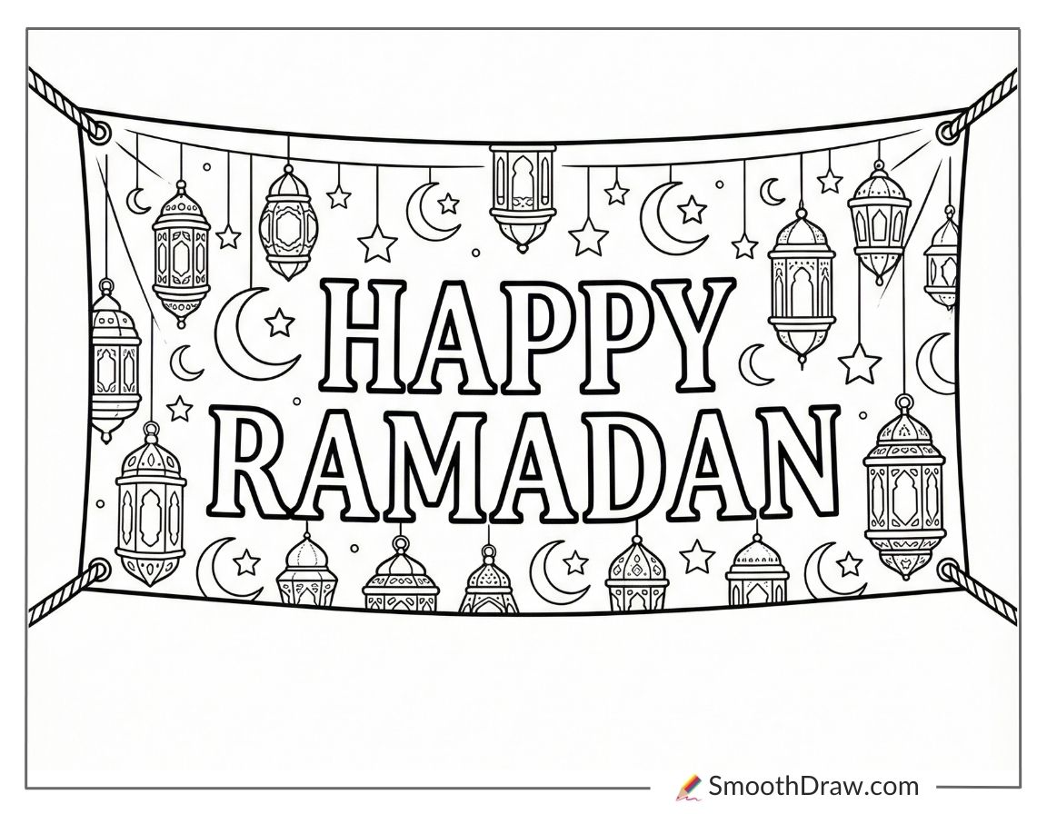 Happy Ramadan Coloring Pages
