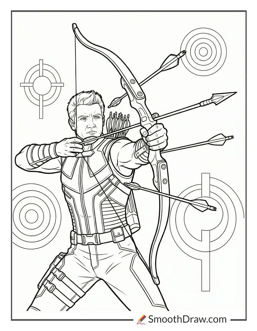 Hawkeye Avengers Coloring Pages
