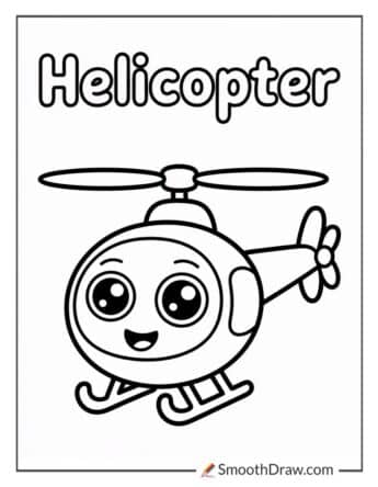 helicopter coloring sheet