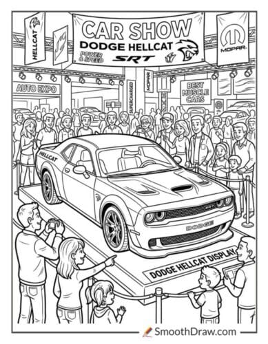 Hellcat At A Car Show