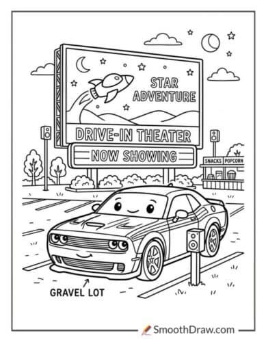 Hellcat At A Drive In Movie