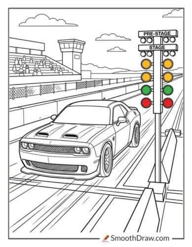 Hellcat At The Drag Strip