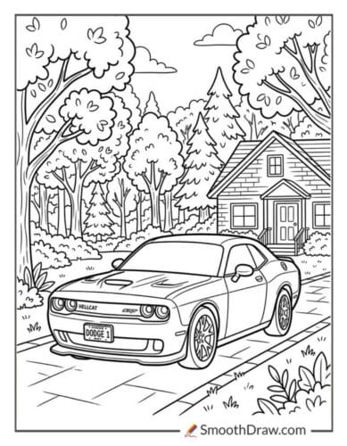 Hellcat Car Coloring Pages