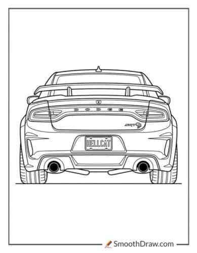 Hellcat Charger Coloring Pages