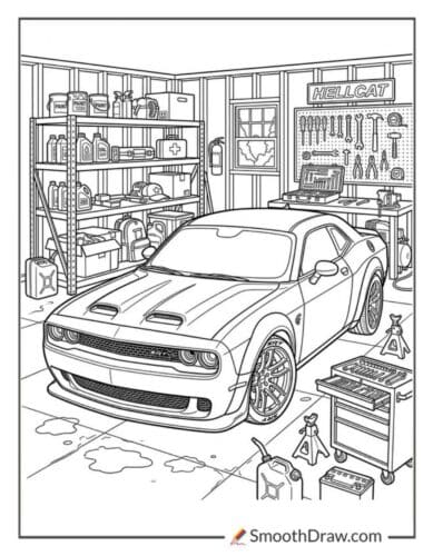 Hellcat In A Garage