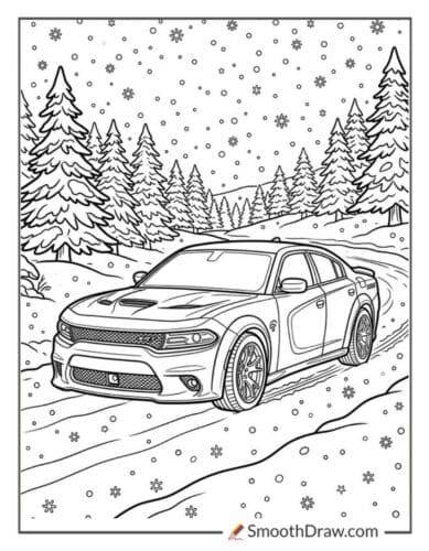 Hellcat In A Snowy Winter Scene