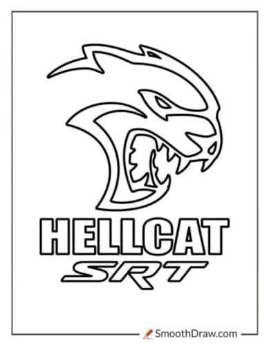 Hellcat Logo Coloring Pages