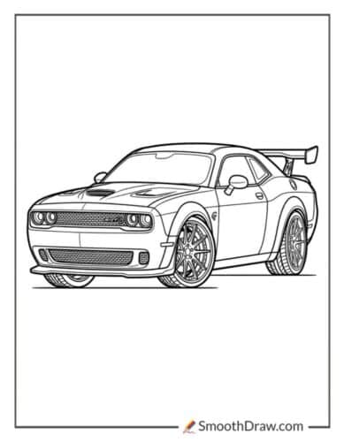 Hellcat With A Spoiler And Custom Rims