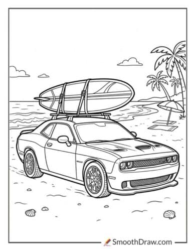 Hellcat With A Surfboard On Top