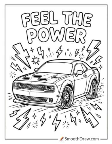 Hellcat With Lightning Bolts