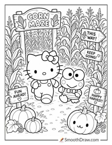 Hello Kitty And Keroppi Corn Maze