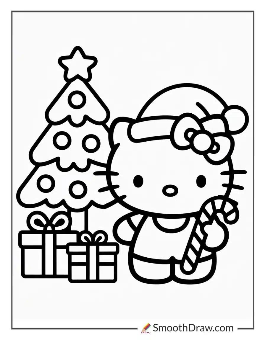 Hello Kitty Christmas Coloring Pages 3