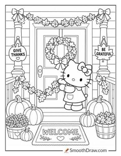 Hello Kitty Decorating Front Porch