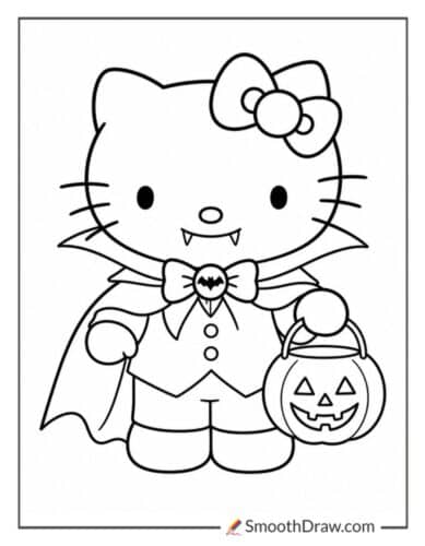 Hello Kitty Dressed As Vampire